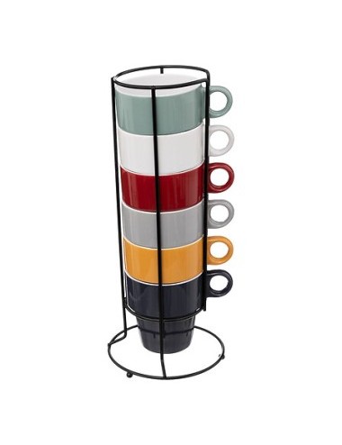 Soporte con 6 tazas altas...