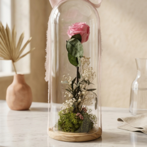 Cúpula de Rosa Preservada "Romance Eterno"