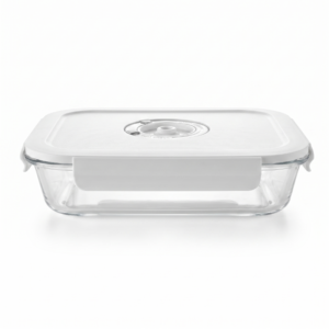 Tupper de Vidrio Rectangular con Tapa Hermética 1040 ml