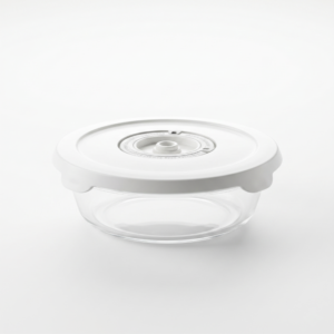 Tupper de Vidrio Redondo con Tapa Hermética 1400 ml